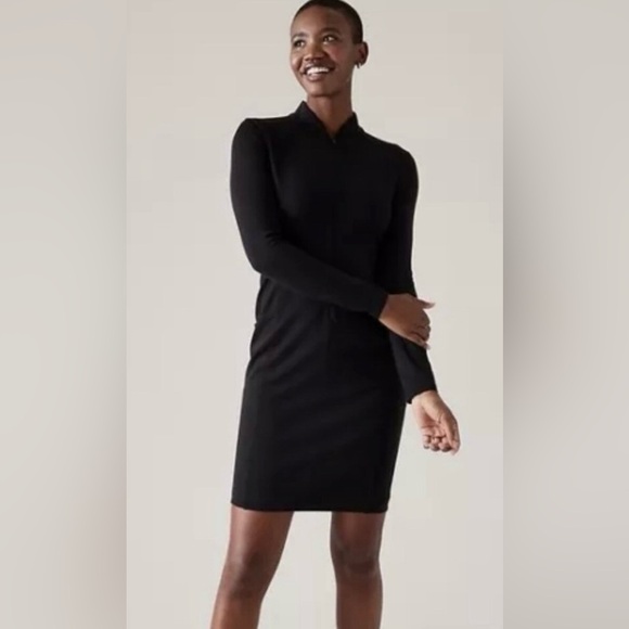 Athleta Dresses & Skirts - Athleta DELANCEY Elegant Black Long Sleeve Dress